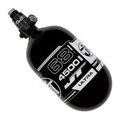 JT Carbon Fiber Compressed Air Paintball Tank – Flo Pro Regulator – 68/4500 – Black With White Logo