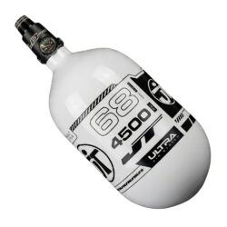 JT Carbon Fiber Compressed Air Paintball Tank – Flo Pro Regulator – 68/4500 – White With Black Logo
