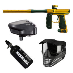Package Deal - Empire Mini GS Paintball Gun – Dust Honey Gold / Dust Pine Green