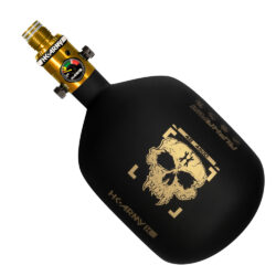 HK Army Alpha Air Carbon Fiber Compressed Air Paintball Tank With Gold HP8 Standard Regulator - 48/4500 - DOOM Midas - Gold/Black