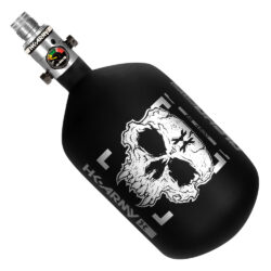 HK Army Alpha Air Carbon Fiber Compressed Air Paintball Tank With Silver HP8 Standard Regulator - 68/4500 - DOOM Ghost - White/Black