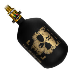 HK Army Alpha Air Carbon Fiber Compressed Air Paintball Tank With Gold HP8 Standard Regulator - 68/4500 - DOOM Midas - Gold/Black