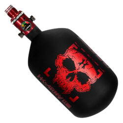 HK Army Alpha Air Carbon Fiber Compressed Air Paintball Tank With Red HP8 Standard Regulator - 68/4500 - DOOM Scorch - Red/Black